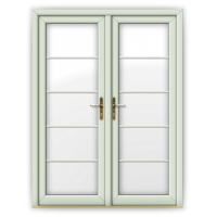 French Doors with green frame