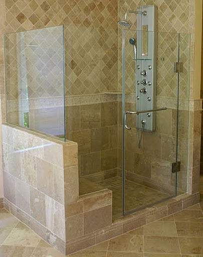 Glass shower enclosure with multiple knob settings