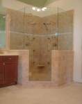 Shower enclosure with glass walls