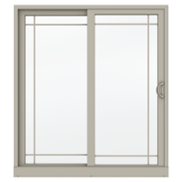 Sliding Glass Doors with gray frame